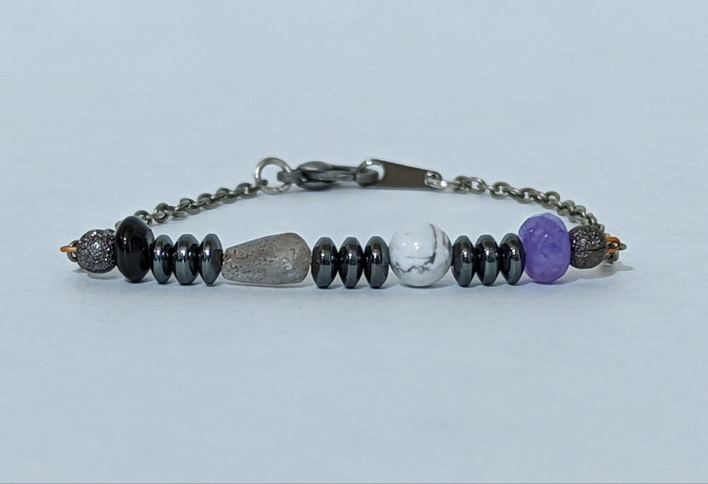 Asexual Flag Anklet
