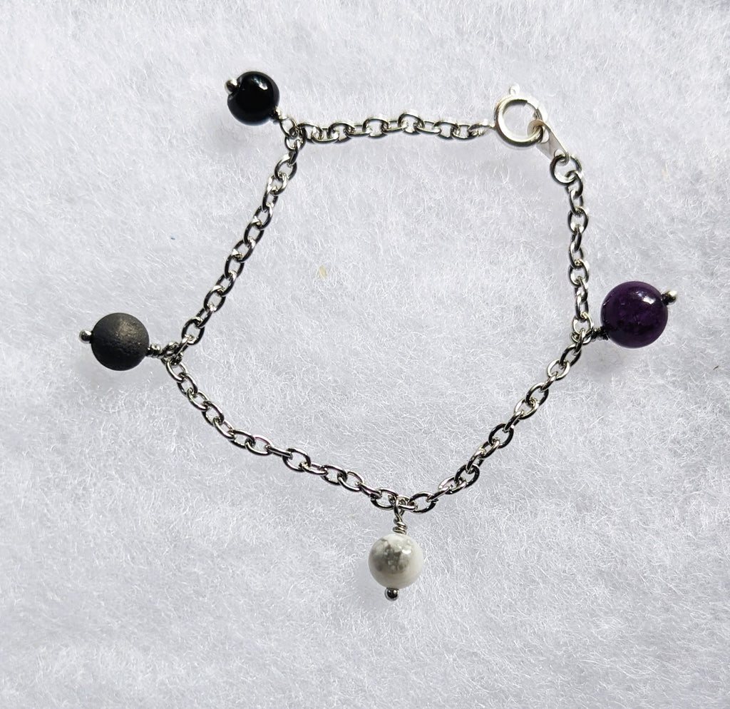 Asexual Flag Anklet