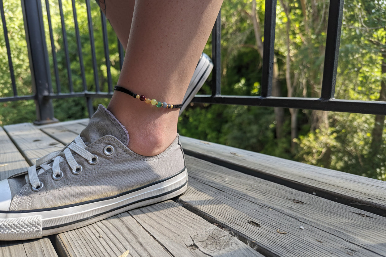 LGBTQ+ Flag Anklet