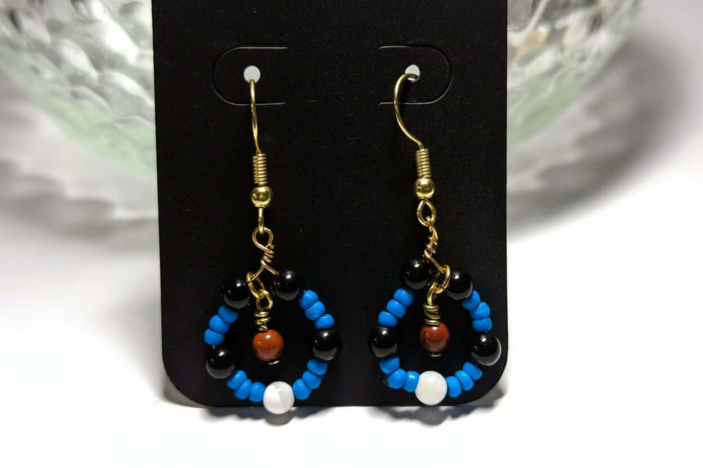 Leather Flag Earring