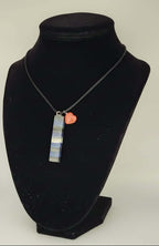 Bold Leather Pride necklace crafted with genuine gemstone sand and premium materials. On durable nylon cord with natural stones.