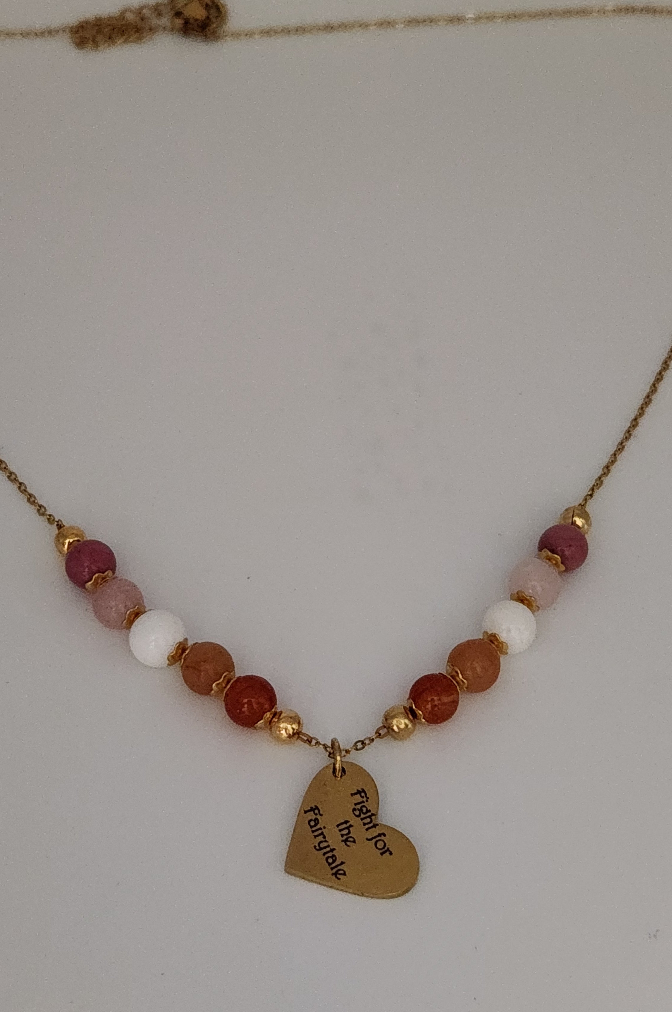 Lesbian Flag Heart Pendant Necklace